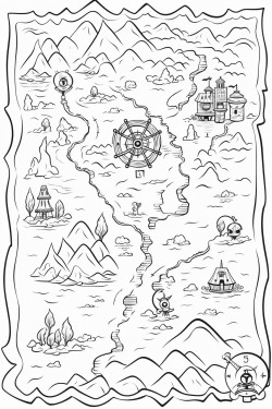 scary pirate map