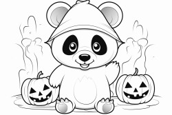 halloween ghost panda
