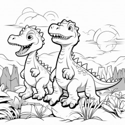 dinosaurios con escabadoras para ninos lindos
