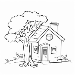 house next to tree