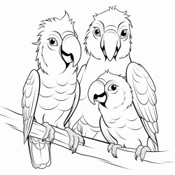 family cubs of parrot