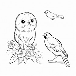 chat et oiseau
