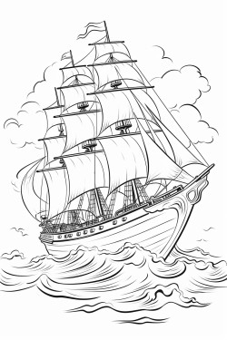 big boat in a storm
