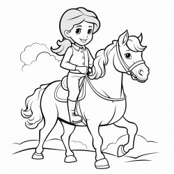 a girl riding a horse