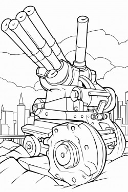 color a flak gun defending hamburg from bombers