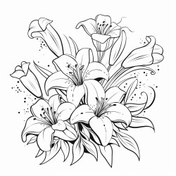 lilies roses border
