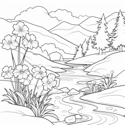 beatiful scenery with flower