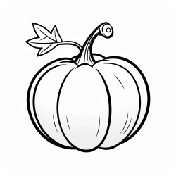 simple pumpkin with a stem