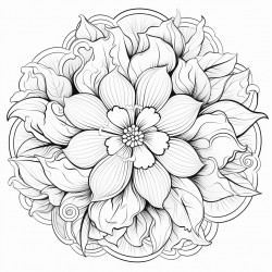 a mandala of flowers