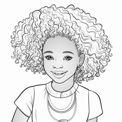 little black girls smiling with curly hair