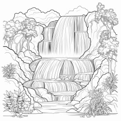 a beautiful waterfall