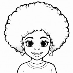 black afro girl