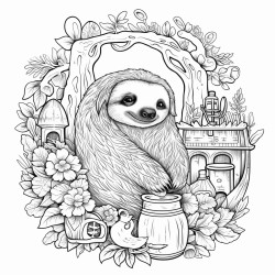 sloth christmas shopping