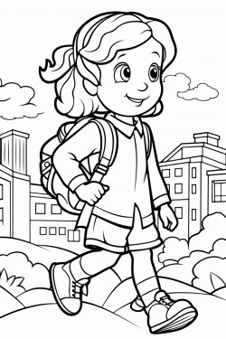 uma menina em uma aventura com o seu cao