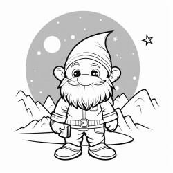 a gnome on the moon