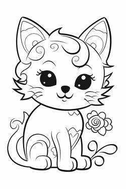cat profile for kids with cute playful  and whimsical illustrations