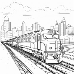 freight train in the city