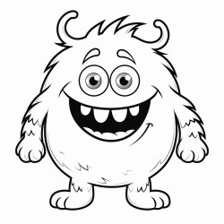 happy funny monster kid