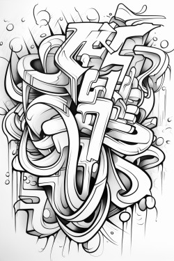 the word beautiful in graffiti style