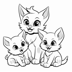 family cubs of kitty