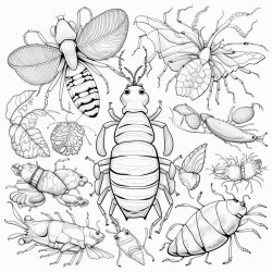 all animals ant cat dog bee turtle frog ladybug bee spider