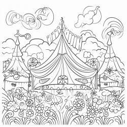 create festival coloring book outlines for kids to color