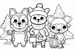 animals celebrate christmas