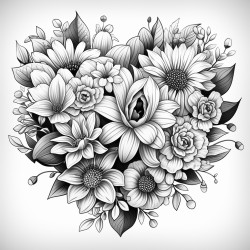 heart shaped  flowers all kind