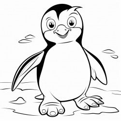 un pingino en la tripa de una nia