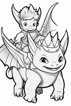 bat riding on the back or a chubby triceratops