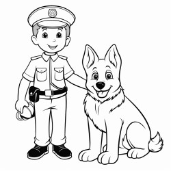 police officer with dog