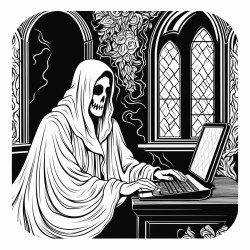 ghost typing on a computer