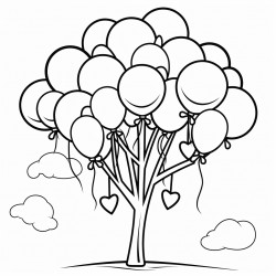 balloons on a tree