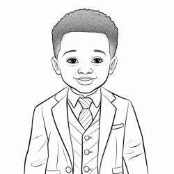 african american toddler boy in a suit