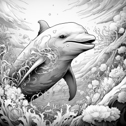 trippy narwhal adult coloring pages