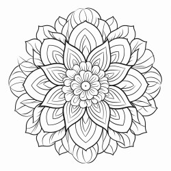 mandala blossom coloring page