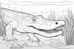 crocodile under water