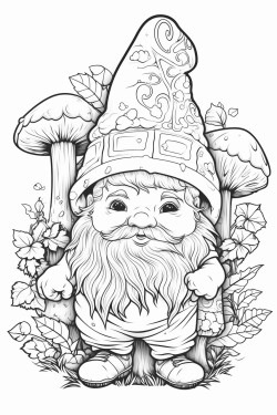 fir tree mushroom baby gnome
