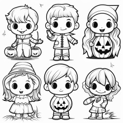 halloween style cartoon characters for kids
