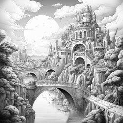 paysage fantastique futuriste