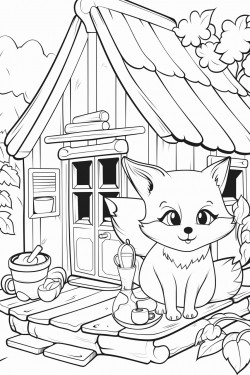cozy cottage core with anthromorphic animals
