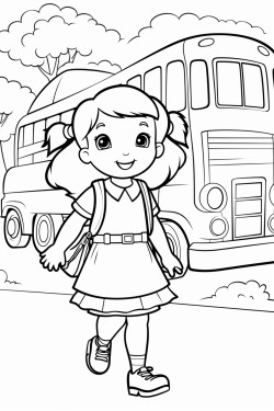 back to school coloring page for kids for grade 1