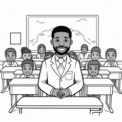 black teacher in school