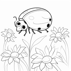 create a lady bug in the grass color by fractions coloring sheets for middle school