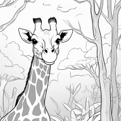 girrafe in forest