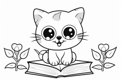 gato de livro