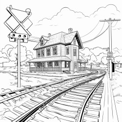 abandoned railroad crossing intersection