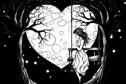 sad swing heart night