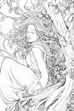 a woman in a natural place that embrace a tree