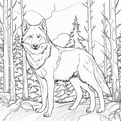 a wolf in the forest